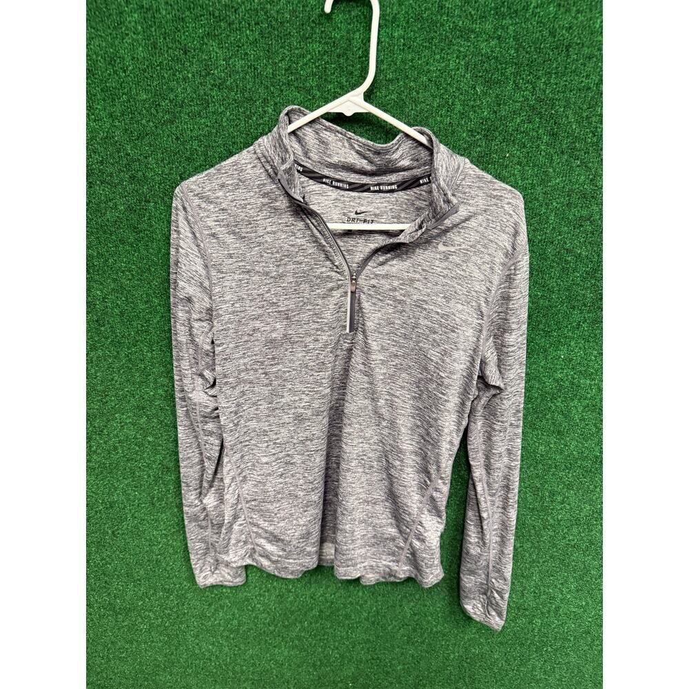 Lady's Nike Dri-Fit Gray Pullover Atheltic Jogging Sweater Long Sleave Sz Medium